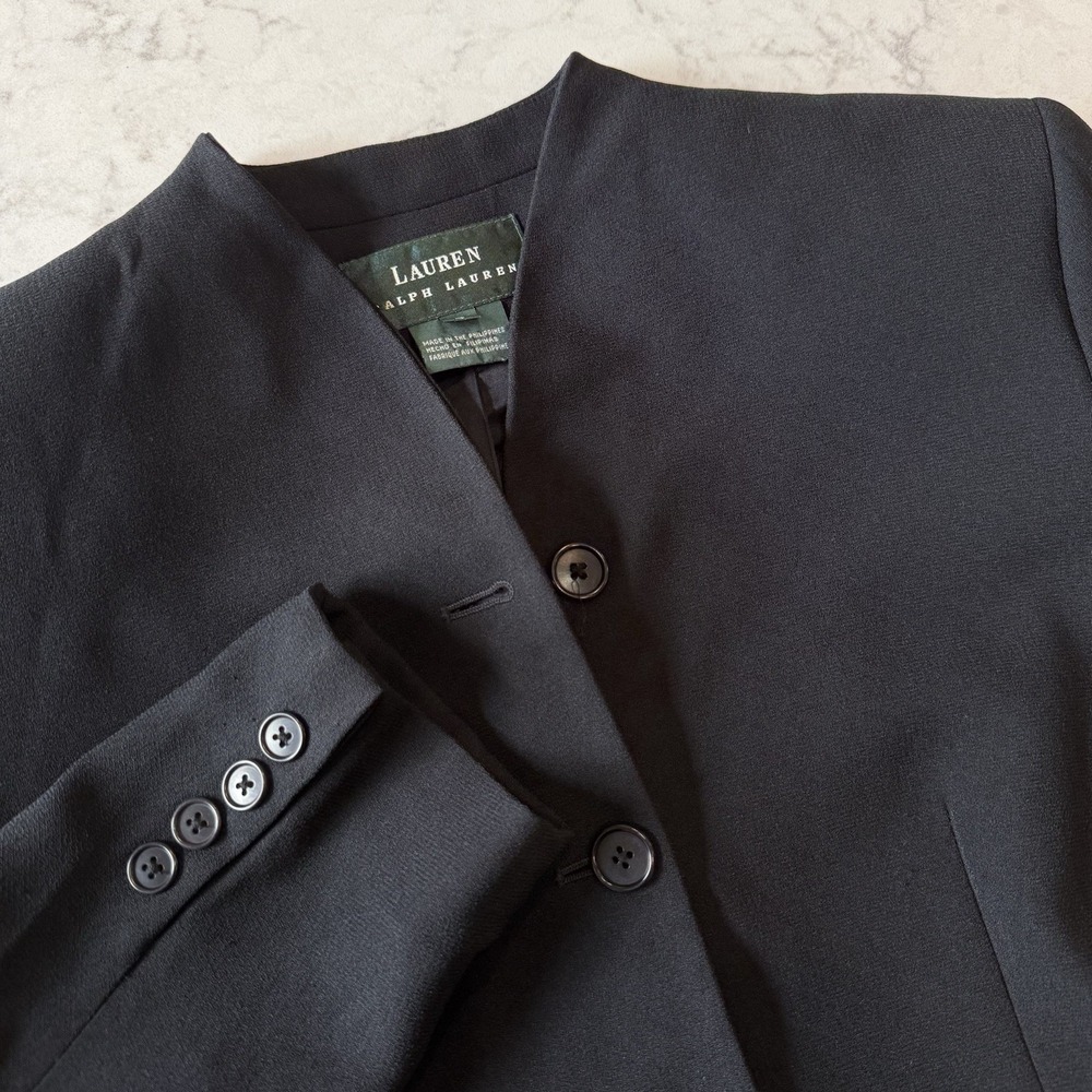 Lauren Ralph Lauren Black Four Button Blazer